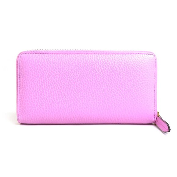 GUCCI Pink Leather GG Marmont Wallet - Picture 2 of 5